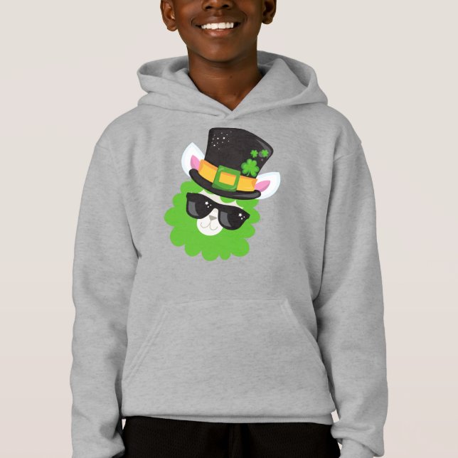 Saint Patrick's Day, Llama, Alpaca, Leprechaun Hat (Front)