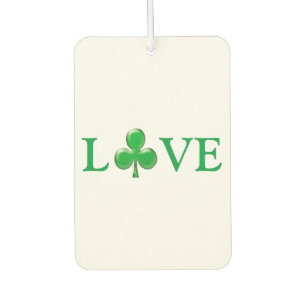 Saint Patrick's Day Love Green Clover Shamrock Air Freshener