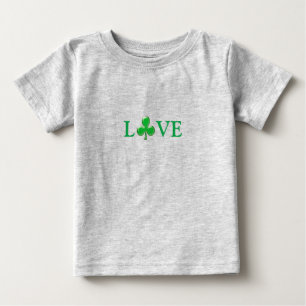Saint Patrick's Day Love Green Clover Shamrock  Baby T-Shirt