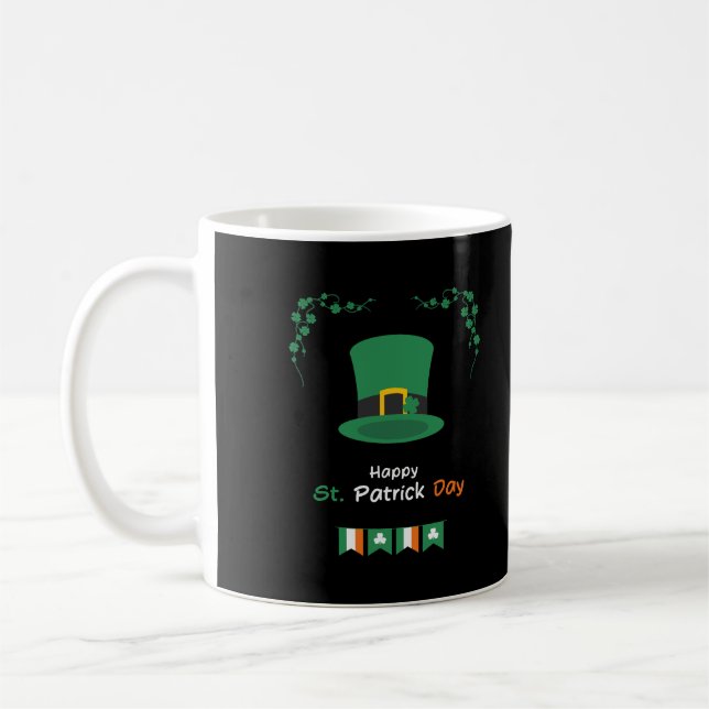 Saint Patricks Day Lucky Irish -Funny Lucky Irish  Coffee Mug (Left)