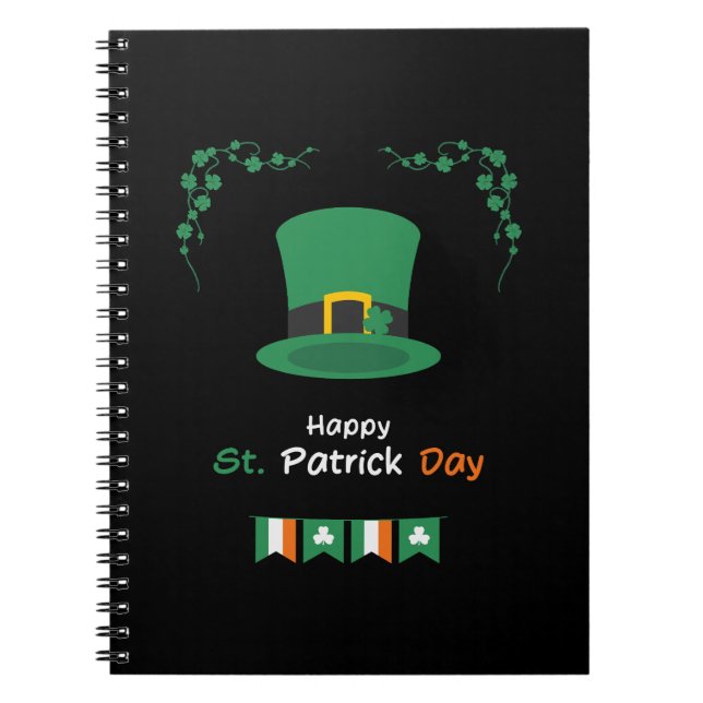 Saint Patricks Day Lucky Irish -Funny Lucky Irish  Notebook (Front)