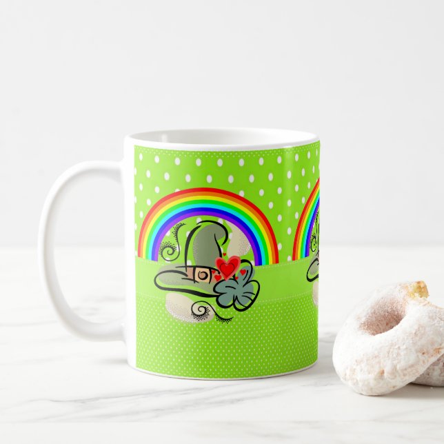 Saint Patrick's Day Mug Rainbow (With Donut)