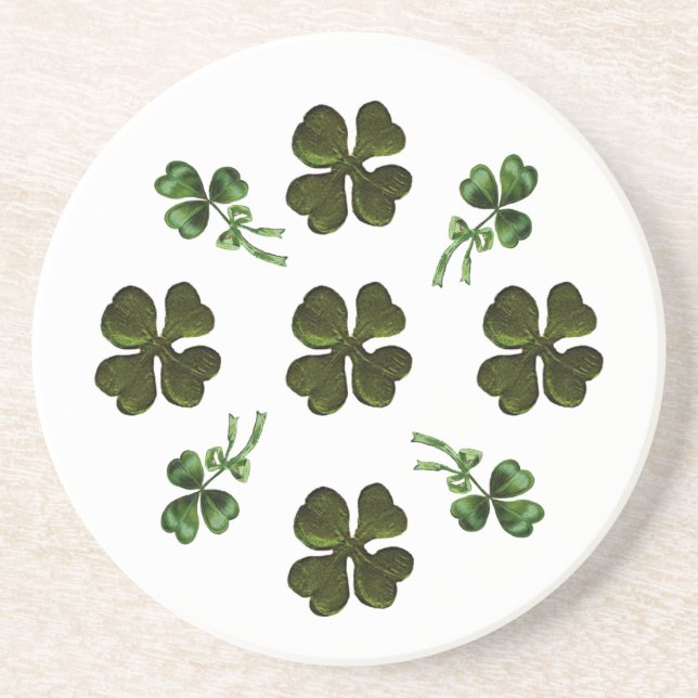 SAINT PATRICK'S DAY PARTY 2 shamrock Coaster (Front)