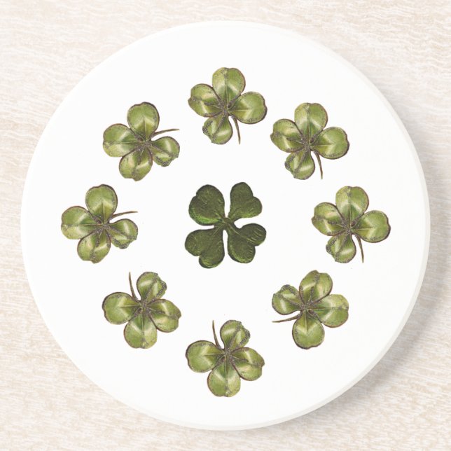 SAINT PATRICK'S DAY PARTY 5 shamrock Coaster (Front)
