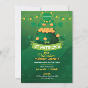 Saint Patrick's Day Party Invitation Flyer