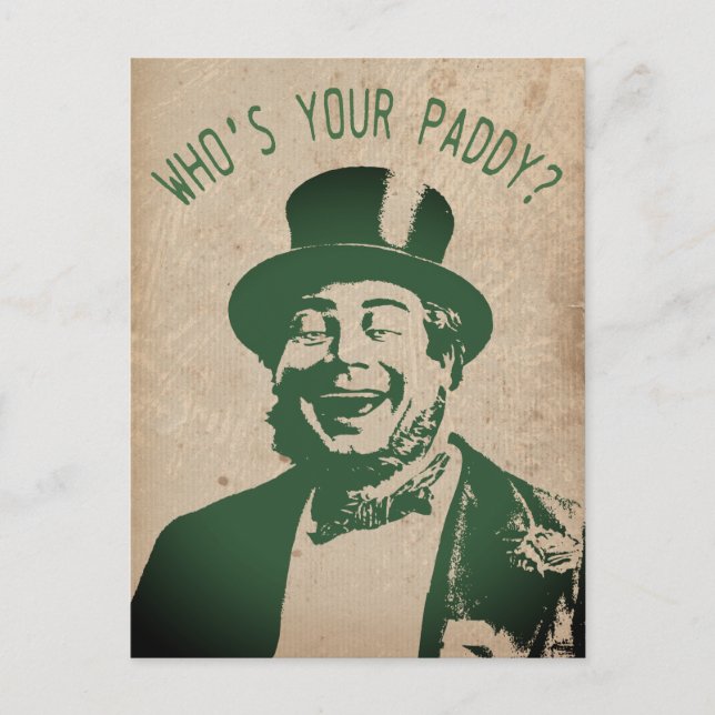 Saint Patricks Day Party Vintage Funny Postcard (Front)