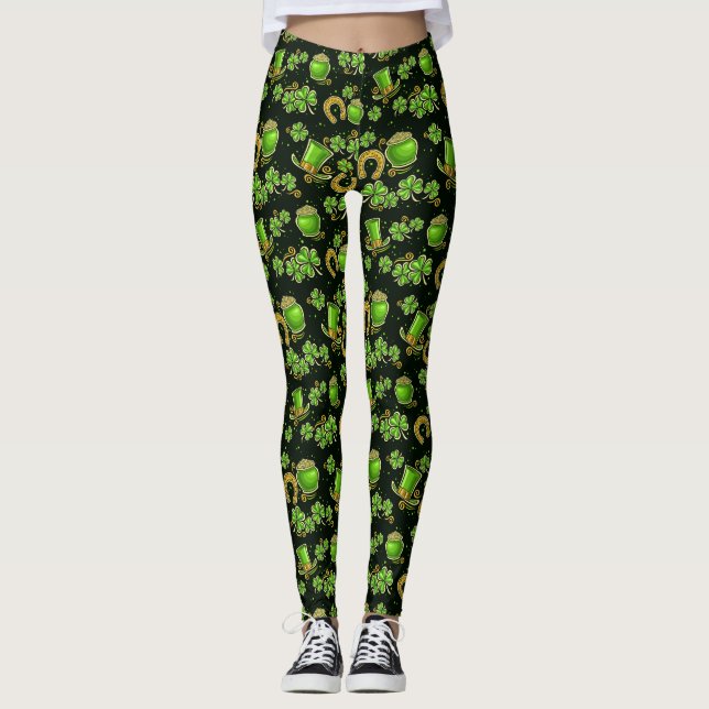 Saint Patrick's Day Pop Fashion Leggings (Devant)