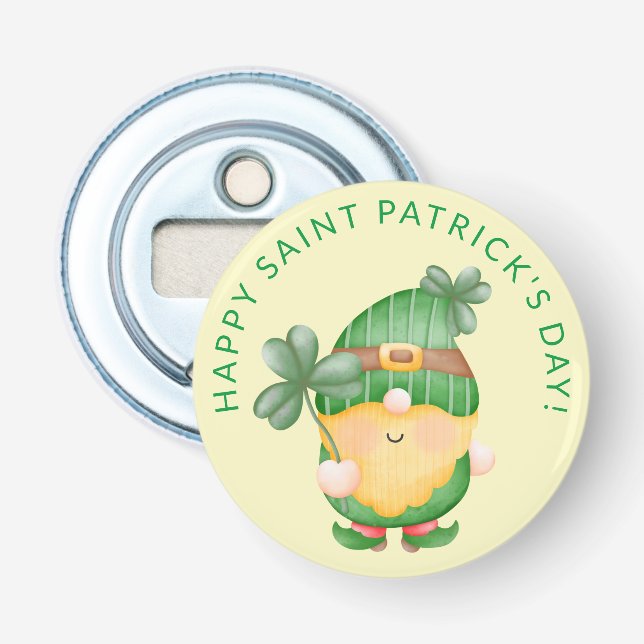 Saint Patrick's Day Pot of Gold Party Bottle Opener (Front)