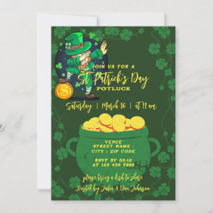 Saint Patrick's Day Potluck St Patty's Block Party Invitation