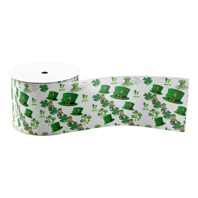 Saint Patrick's Day Ribbon Grosgrain Ribbon (Spool)