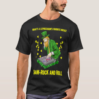 Saint Patricks Day  Sham Rock DJ Music Roll T-Shirt