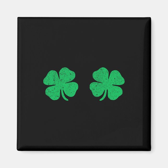 Saint Patricks Day Shamrock Breast St.patrick's Da Magnet (Front)