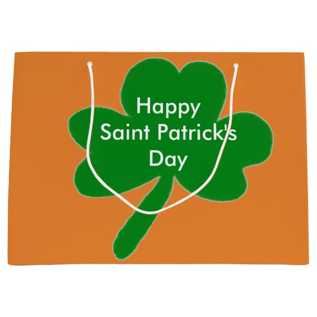 Saint Patrick's Day Shamrock Gift Bags (Front)