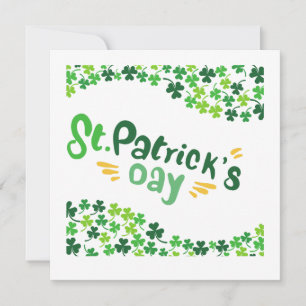 Saint Patrick's Day,Shamrock,Irish  Invitation