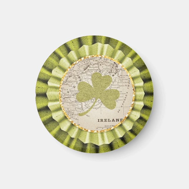Saint Patrick's Day Shamrock Leaf Magnet (Devant)