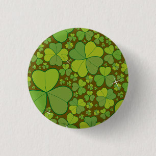 Saint Patrick's Day Shamrock Lucky Clovers Button