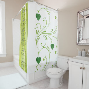 Saint Patrick's Day Shower Curtain Clover Floral
