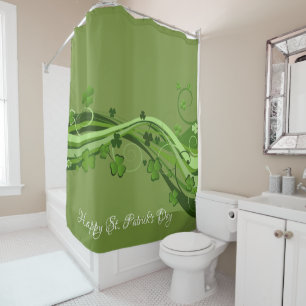 Saint Patrick's Day Shower Curtain Floral