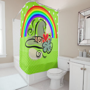 Saint Patrick's Day Shower Curtain Rainbow