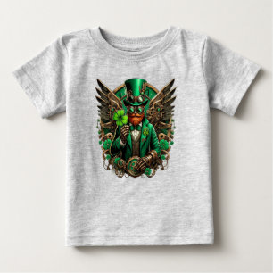Saint Patrick's Day steampunk clover Baby T-Shirt