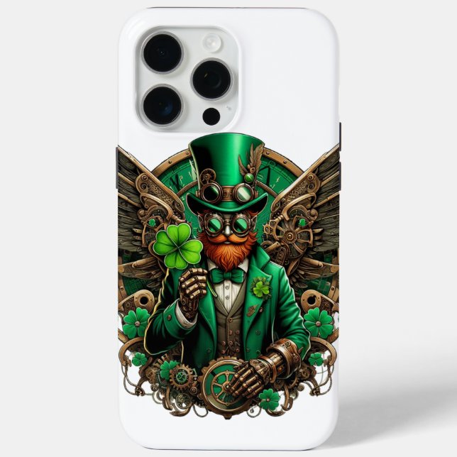 Saint Patrick's Day steampunk clover Case-Mate iPhone Case (Back)