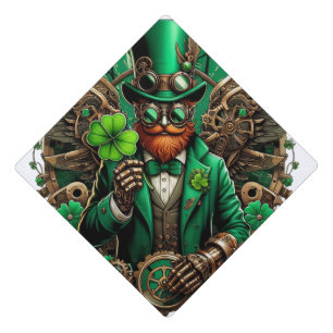 Saint Patrick's Day steampunk clover Graduation Cap Topper