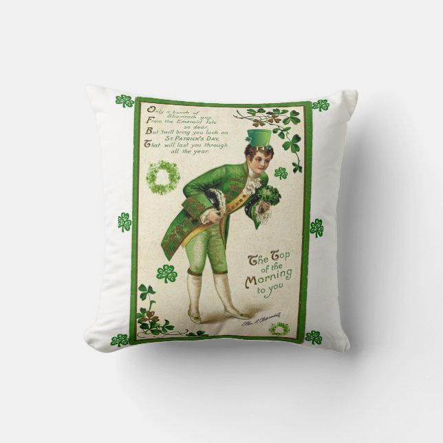 Saint Patrick's Day Throw Pillow (Front)