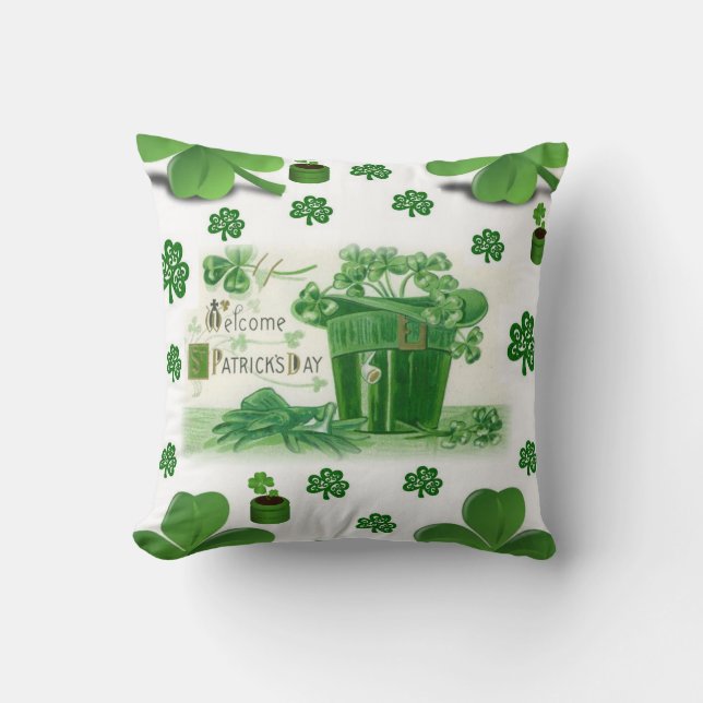 Saint Patrick's Day Throw Pillow (Front)