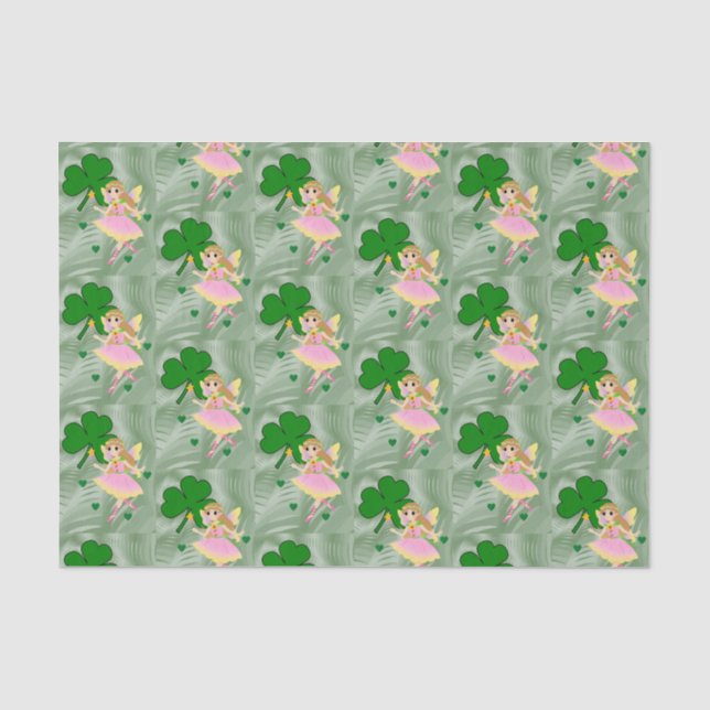 Saint Patrick's Day Tissue Paper Fairy (Front)