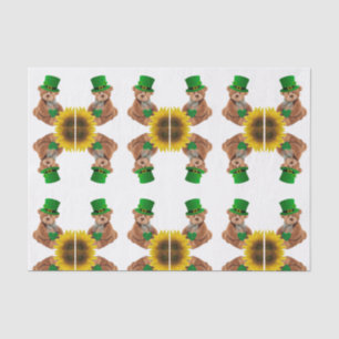 Saint Patrick's Day Tissue Paper Teddy Bear