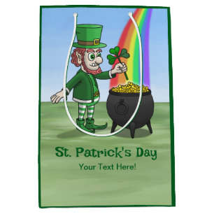 Saint Patrick's Day with a Leprechaun Medium Gift Bag