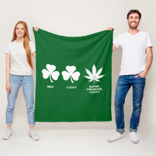 Saint Patricks Funny Party for Guys Fleece Blanket