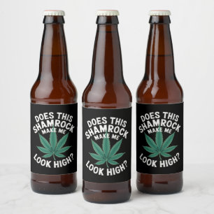 Saint Patricks Funny Party for Guys Great Parade  Beer Bottle Label