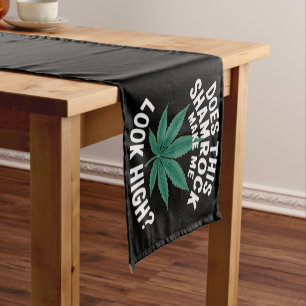 Saint Patricks Funny Party for Guys Great Parade  Short Table Runner