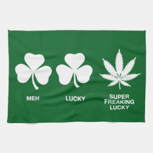 Saint Patricks Funny Party for Guys  Kitchen Towel