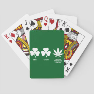 Saint Patricks Funny Party for Guys Playing Cards