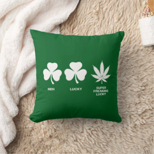 Saint Patricks Funny Party for Guys  Throw Pillow