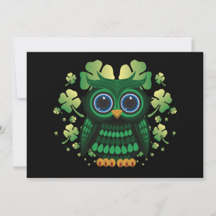 Saint Patrick's Owl Holiday Card