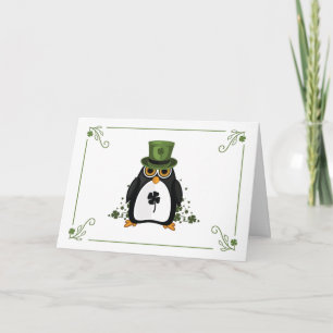 Saint Patrick's Penguin Card