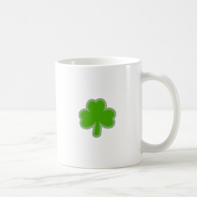 Saint Patrick's Shamrock Drawing Coffee Mug (Right)