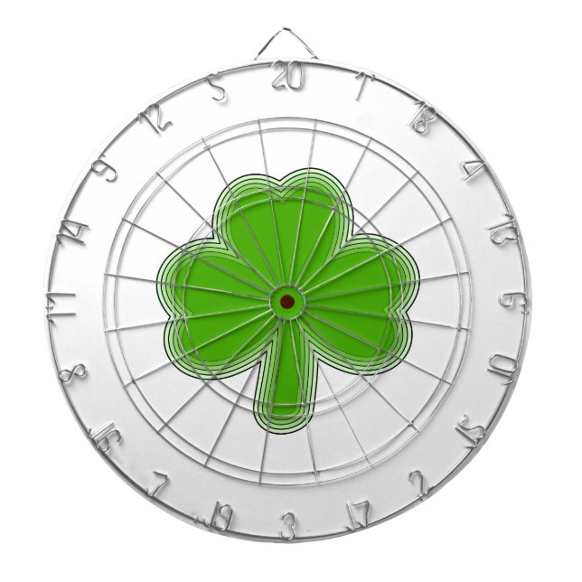 Saint Patrick's Shamrock Drawing Dartboard (Front)