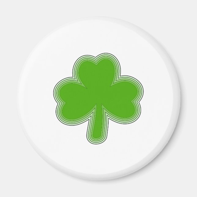 Saint Patrick's Shamrock Drawing Magnet (Front)