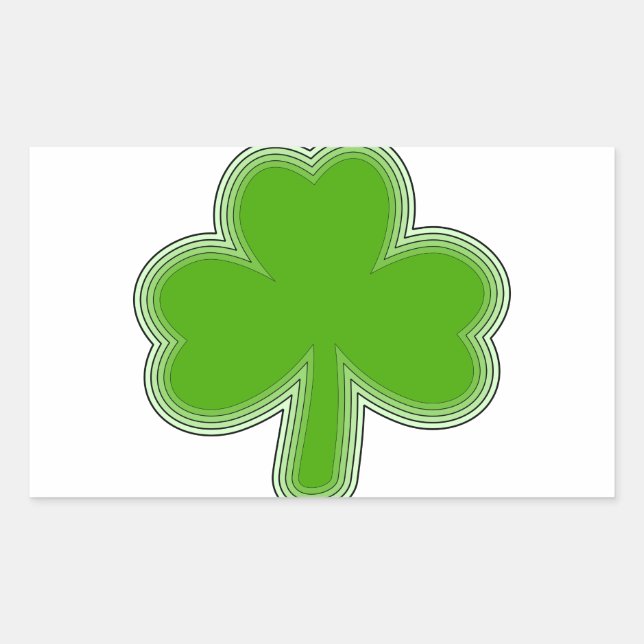 Saint Patrick's Shamrock Drawing Sticker (Front)