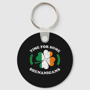 Saint Patrick's Time For Some Shenanigans,irish Fl Keychain