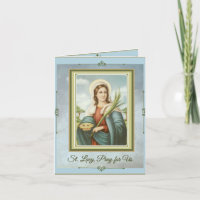 Saint patron de St Lucy|Lucia de la carte de yeux