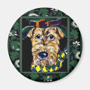 Saint Patty Airedale Magnet
