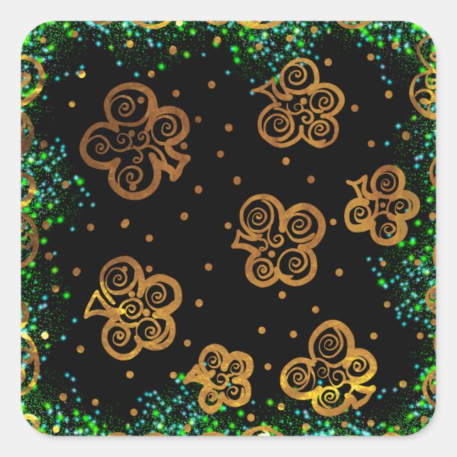 Saint Patty Art Square Sticker (Front)