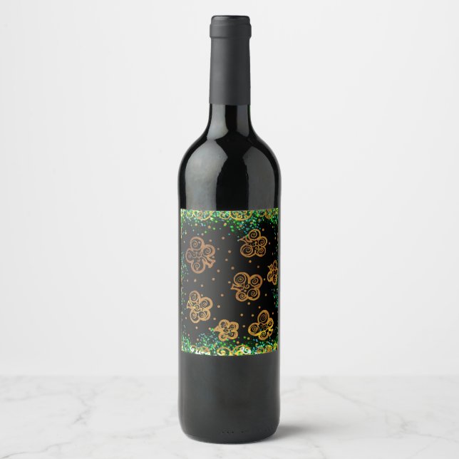 Saint Patty Art Wine Label (Front)