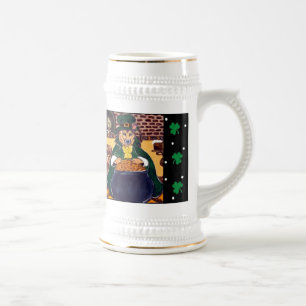 Saint Patty German Shepherd Beer Stein