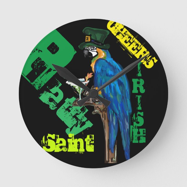 SAINT PATTY ROUND CLOCK (Front)